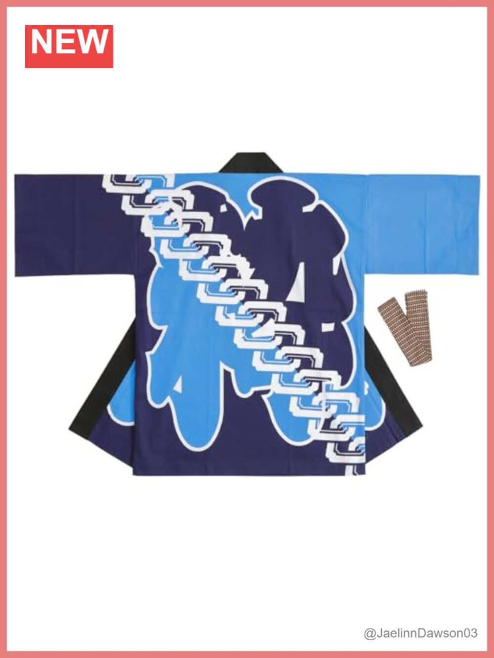 100% Cotton Japanese Pattern Hanten Happi Coat Long Sleeve Festival